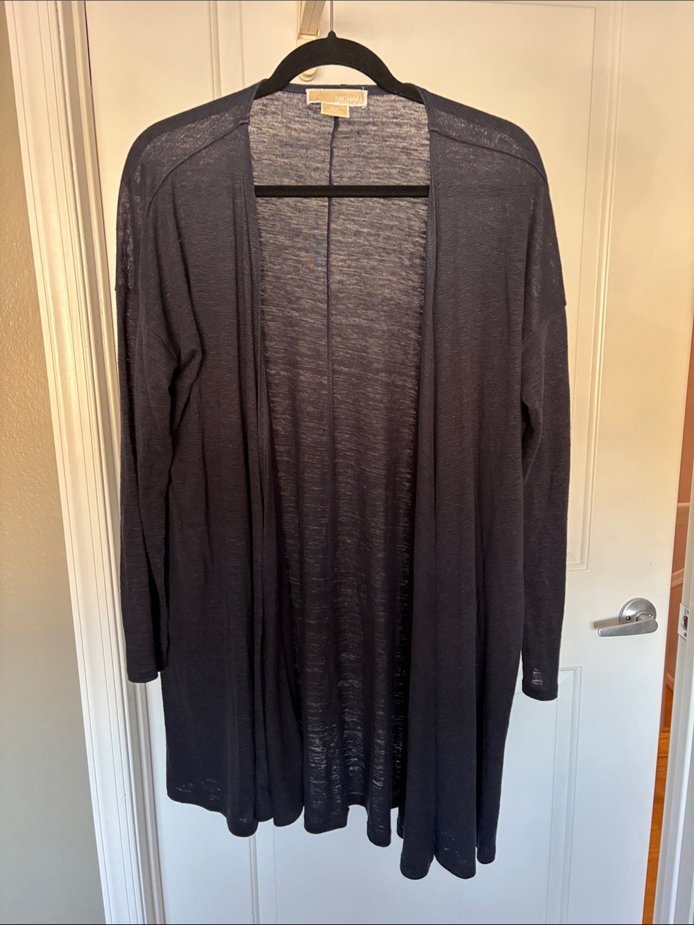 Michael Kors Navy Open-Front Lightweight Cardigan